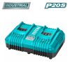 TOTAL P20S 2 portos lítium-ion akkumulátor töltő 4A / INDUSTRIAL (TCLI2034E)