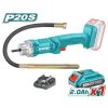 TOTAL Akkus betonvibrátor 2300rpm/20V/2.0Ah-7.5Ah/P20S (SET Akkumulátor 1x2Ah, Charger, Töltő) (TCVLI2023011)