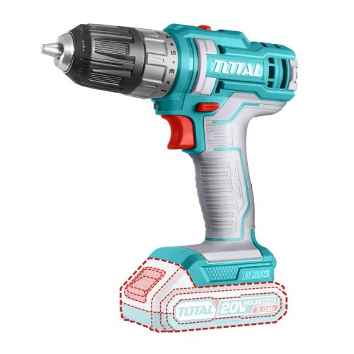 TOTAL Akkus fúrócsavarozó 20V/1500rpm/45Nm/P20S / INDUSTRIAL (Nincs akkumulátor) (TDLI200515)