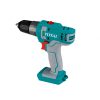 TOTAL Akkus fúrócsavarozó 20V/1500rpm/45Nm/P20S / INDUSTRIAL (Nincs akkumulátor) (TDLI200515)