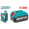 TOTAL Lítium-ion akkumulátor 5,0Ah, 20V/P20S / INDUSTRIAL (TFBLI2053)
