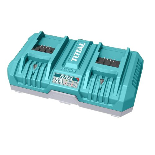 TOTAL 2 portos lítium-ion akkumulátor töltő 8A / P20S / INDUSTRIAL (TFCLI2082)