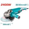 TOTAL Sarokcsiszoló 2400W / 230mm / INDUSTRIAL (TG1252306E)