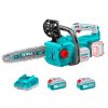 TOTAL Akkus láncfűrész 20V/7,9m/s/ 300mm/P20S / INDUSTRIAL (SET Akkumulátor 2x4Ah, Charger, Töltő) (TGSLI201286)