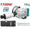 TOTAL Bontókalapács 1700W, SDS Hex 30mm/1400bpm /45J / INDUSTRIAL (TH215456)