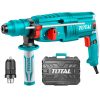 TOTAL Fúró-vésőkalapács 800W kiegészítő tartozékkal SDS Plus/4000bpm/14mm/2,5J (TH308268-2)
