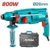 TOTAL Fúró-vésőkalapács 800W, SDS Plus/4000bpm/14mm/2,5J (TH308268)