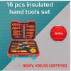 TOTAL 16 db szigetelt kéziszerszám készlet / INDUSTRIAL (THKITH1601)