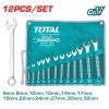 TOTAL 12 db csillag-villáskulcs készlet 22122, 6/8/10/12/14/17/19/22/24/27/30/32 / INDUSTRIAL (THT1022122)