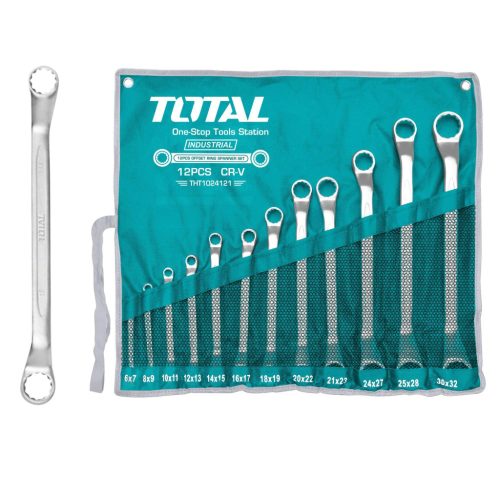 TOTAL 12 db csillagkulcs készlet 24121, 6×7/8×9/10×11/12×13/14×15/16×17/18×19/20×22/21×23/24×27/25×28/30×32  / INDUSTRIAL (THT1024121)