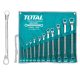 TOTAL 12 db csillagkulcs készlet 24121, 6×7/8×9/10×11/12×13/14×15/16×17/18×19/20×22/21×23/24×27/25×28/30×32  / INDUSTRIAL (THT1024121)