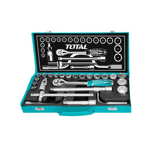 TOTAL 24db Dugókulcs készlet 1/2″ / INDUSTRIAL (THT141253)