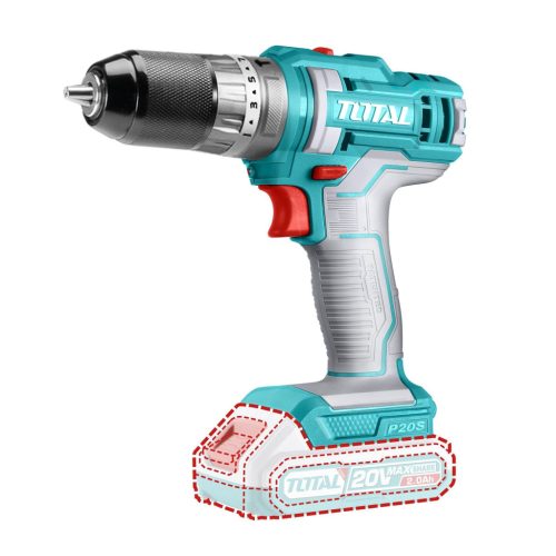 TOTAL Akkus ütvefúró-csavarbehajtó 20V/1500rpm/22500bpm/45Nm/P20S / INDUSTRIAL (Nincs akkumulátor) (TIDLI201455)