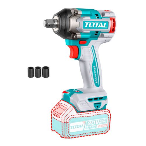 TOTAL Li-ion akkus ütvecsavarozó 500Nm/1/2″/ INDUSTRIAL (Nincs akkumulátor) (TIWLI20501)