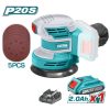 TOTAL Akkus excentercsiszoló 20V/10000rpm/P20S / (SET Akkumulátor 1x2Ah, Töltő) (TROSLI20011)