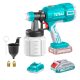 TOTAL Akkus festékszóró pisztoly 120Din-s/800ml/min /P20S (SET Akkumulátor 1x2Ah, Charger, Töltő) (TSGLI20406)