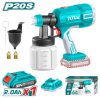 TOTAL Akkus festékszóró pisztoly 120Din-s/800ml/min /P20S (SET Akkumulátor 1x2Ah, Charger, Töltő) (TSGLI20406)