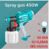 TOTAL Vezetékes festékszóró pisztoly  450W / 50DIN / INDUSTRIAL (TT3506)