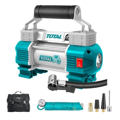 TOTAL Autós kompresszor 8 bar, 45 l/min légáramlással/ INDUSTRIAL (TTAC2506)