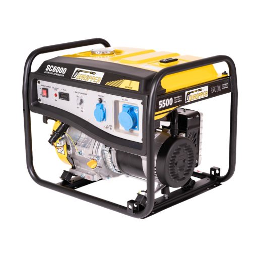 Waspper WSC6000 benzines generátor, áramfejlesztő 5 kW, 230V, AVR, 25 L tank